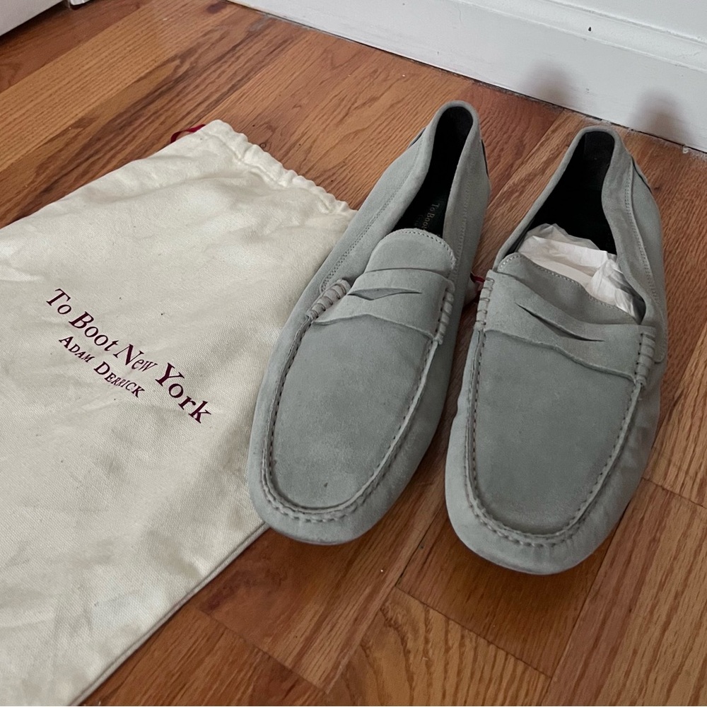 To Boot New York Adam Derrick Mitchum Suede Driving Shoe in size 11.5